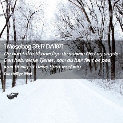 Picture 02 - 1 Mosebog 39:17 DA1871 - Og hun talte til ham lige de samme Ord og sagde: - Bible Verse Picture