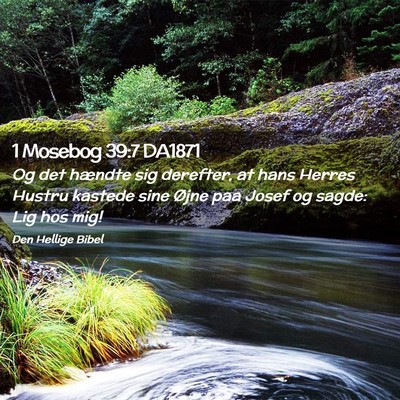 Picture 02 - 1 Mosebog 39:7 DA1871 - Og det hændte sig derefter, at hans Herres - Bible Verse Picture