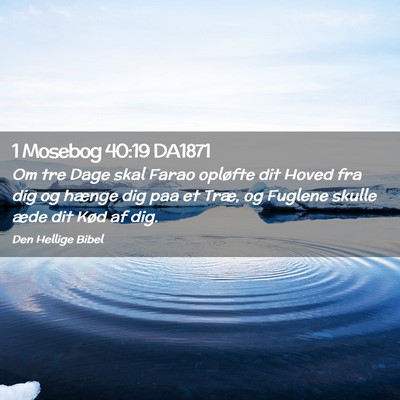 Picture 02 - 1 Mosebog 40:19 DA1871 - Om tre Dage skal Farao opløfte dit Hoved fra dig - Bible Verse Picture