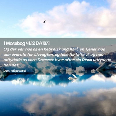 Picture 02 - 1 Mosebog 41:12 DA1871 - Og der var hos os en hebraisk ung Karl, en Tjener - Bible Verse Picture