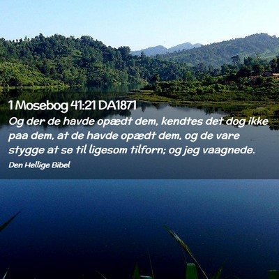 Picture 02 - 1 Mosebog 41:21 DA1871 - Og der de havde opædt dem, kendtes det dog ikke - Bible Verse Picture
