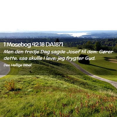 Picture 02 - 1 Mosebog 42:18 DA1871 - Men den tredje Dag sagde Josef til dem: Gører - Bible Verse Picture