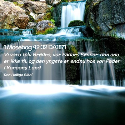 Picture 02 - 1 Mosebog 42:32 DA1871 - Vi vare tolv Brødre, vor Faders Sønner, den ene - Bible Verse Picture