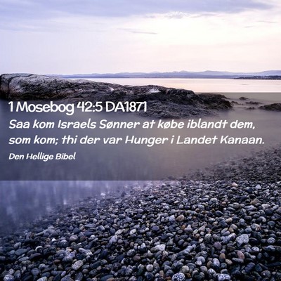 Picture 02 - 1 Mosebog 42:5 DA1871 - Saa kom Israels Sønner at købe iblandt dem, som - Bible Verse Picture