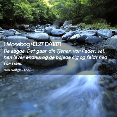 Picture 02 - 1 Mosebog 43:27 DA1871 - De sagde: Det gaar din Tjener, vor Fader, vel, - Bible Verse Picture