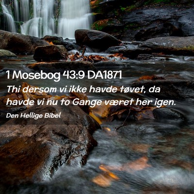 Picture 02 - 1 Mosebog 43:9 DA1871 - Thi dersom vi ikke havde tøvet, da havde vi nu - Bible Verse Picture