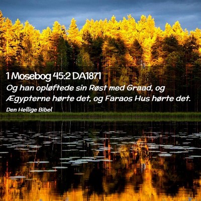 Picture 02 - 1 Mosebog 45:2 DA1871 - Og han opløftede sin Røst med Graad, og - Bible Verse Picture