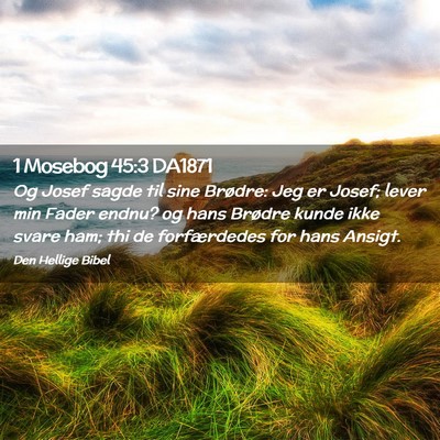 Picture 02 - 1 Mosebog 45:3 DA1871 - Og Josef sagde til sine Brødre: Jeg er Josef; - Bible Verse Picture