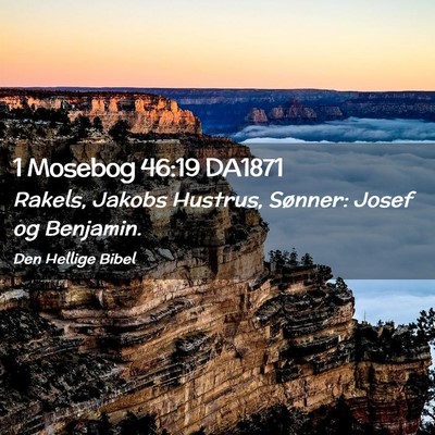 Picture 02 - 1 Mosebog 46:19 DA1871 - Rakels, Jakobs Hustrus, Sønner: Josef og - Bible Verse Picture