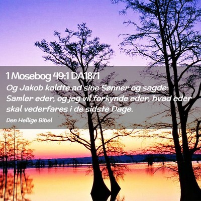 Picture 02 - 1 Mosebog 49:1 DA1871 - Og Jakob kaldte ad sine Sønner og sagde: Samler - Bible Verse Picture