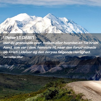 Picture 02 - 1 Peter 1:11 DA1871 - idet de granskede over, hvilken eller hvordan en - Bible Verse Picture