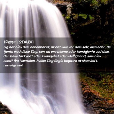 Picture 02 - 1 Peter 1:12 DA1871 - Og det blev dem aabenbaret, at det ikke var dem - Bible Verse Picture
