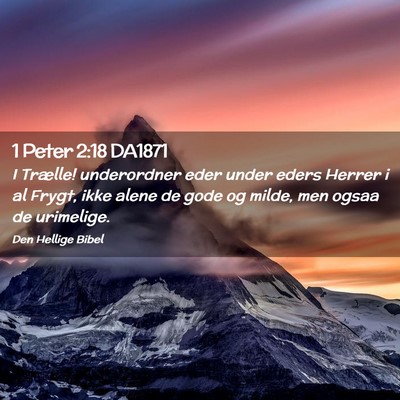 Picture 02 - 1 Peter 2:18 DA1871 - I Trælle! underordner eder under eders Herrer i - Bible Verse Picture