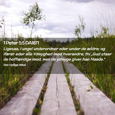 Picture 02 - 1 Peter 5:5 DA1871 - Ligesaa, I unge! underordner eder under de - Bible Verse Picture