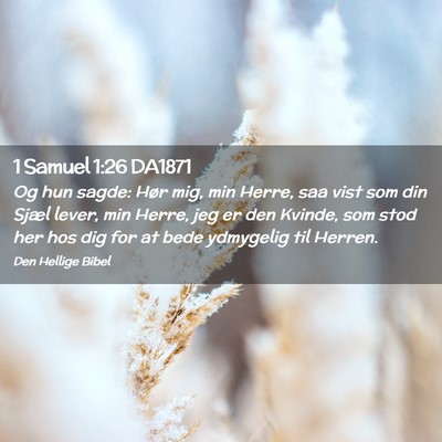 Picture 02 - 1 Samuel 1:26 DA1871 - Og hun sagde: Hør mig, min Herre, saa vist som - Bible Verse Picture