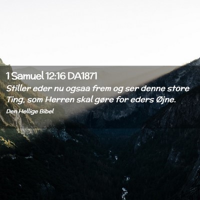 Picture 02 - 1 Samuel 12:16 DA1871 - Stiller eder nu ogsaa frem og ser denne store - Bible Verse Picture