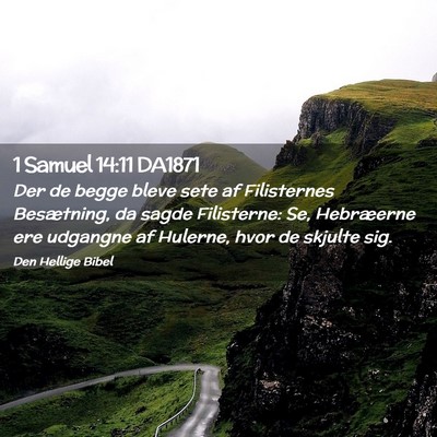 Picture 02 - 1 Samuel 14:11 DA1871 - Der de begge bleve sete af Filisternes - Bible Verse Picture