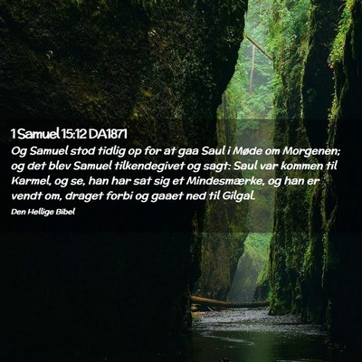 Picture 02 - 1 Samuel 15:12 DA1871 - Og Samuel stod tidlig op for at gaa Saul i Møde - Bible Verse Picture