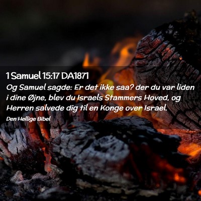 Picture 02 - 1 Samuel 15:17 DA1871 - Og Samuel sagde: Er det ikke saa? der du var - Bible Verse Picture