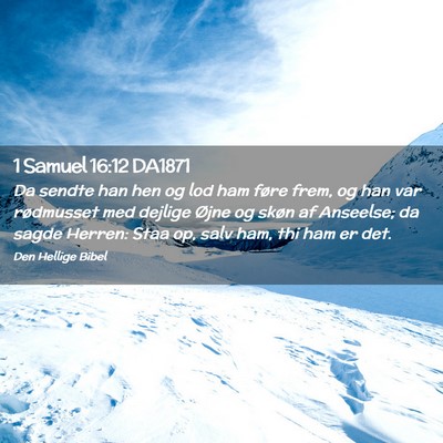 Picture 02 - 1 Samuel 16:12 DA1871 - Da sendte han hen og lod ham føre frem, og han - Bible Verse Picture