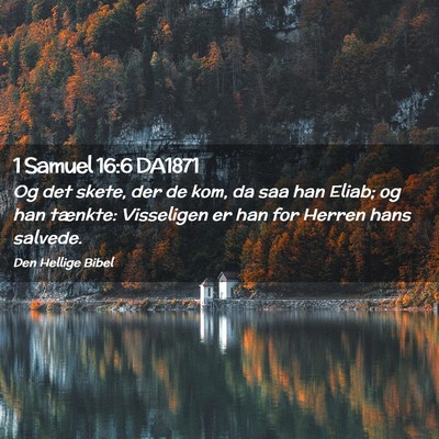 Picture 02 - 1 Samuel 16:6 DA1871 - Og det skete, der de kom, da saa han Eliab; og - Bible Verse Picture