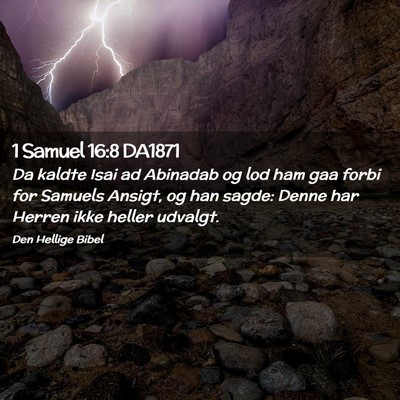 Picture 02 - 1 Samuel 16:8 DA1871 - Da kaldte Isai ad Abinadab og lod ham gaa forbi - Bible Verse Picture