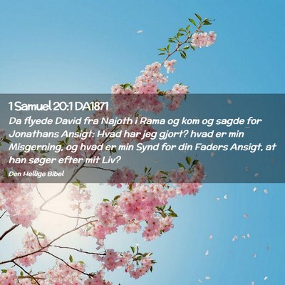 Picture 02 - 1 Samuel 20:1 DA1871 - Da flyede David fra Najoth i Rama og kom og sagde - Bible Verse Picture