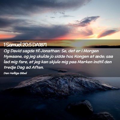 Picture 02 - 1 Samuel 20:5 DA1871 - Og David sagde til Jonathan: Se, det er i Morgen - Bible Verse Picture