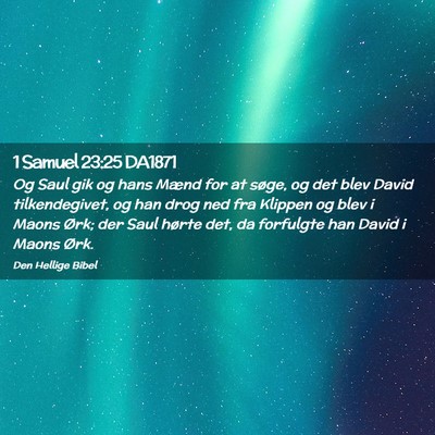 Picture 02 - 1 Samuel 23:25 DA1871 - Og Saul gik og hans Mænd for at søge, og det - Bible Verse Picture