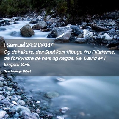 Picture 02 - 1 Samuel 24:2 DA1871 - Og det skete, der Saul kom tilbage fra - Bible Verse Picture