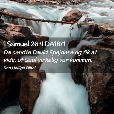 Picture 02 - 1 Samuel 26:4 DA1871 - Da sendte David Spejdere og fik at vide, at Saul - Bible Verse Picture