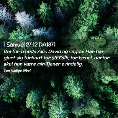 Picture 02 - 1 Samuel 27:12 DA1871 - Derfor troede Akis David og sagde: Han har gjort - Bible Verse Picture