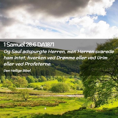 Picture 02 - 1 Samuel 28:6 DA1871 - Og Saul adspurgte Herren, men Herren svarede ham - Bible Verse Picture