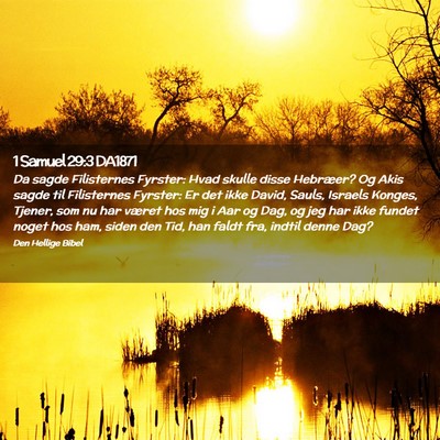 Picture 02 - 1 Samuel 29:3 DA1871 - Da sagde Filisternes Fyrster: Hvad skulle disse - Bible Verse Picture