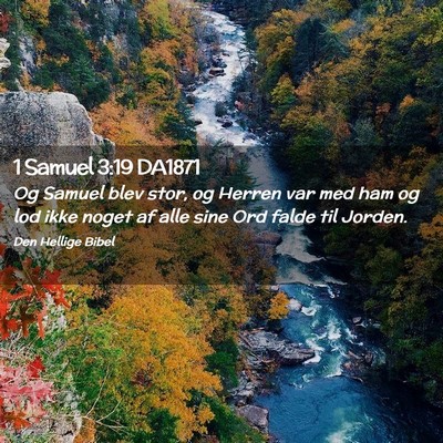 Picture 02 - 1 Samuel 3:19 DA1871 - Og Samuel blev stor, og Herren var med ham og lod - Bible Verse Picture