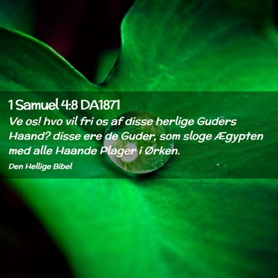 Picture 02 - 1 Samuel 4:8 DA1871 - Ve os! hvo vil fri os af disse herlige Guders - Bible Verse Picture