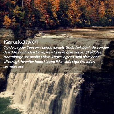 Picture 02 - 1 Samuel 6:3 DA1871 - Og de sagde: Dersom I sende Israels Guds Ark - Bible Verse Picture