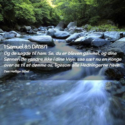 Picture 02 - 1 Samuel 8:5 DA1871 - Og de sagde til ham: Se, du er bleven gammel, og - Bible Verse Picture