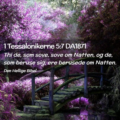 Picture 02 - 1 Tessalonikerne 5:7 DA1871 - Thi de, som sove, sove om Natten, og de, som - Bible Verse Picture