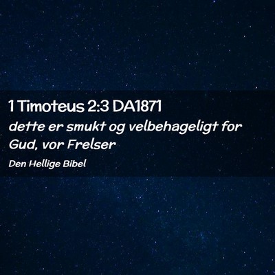 Picture 02 - 1 Timoteus 2:3 DA1871 - dette er smukt og velbehageligt for Gud, vor - Bible Verse Picture