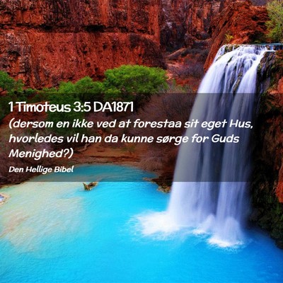 Picture 02 - 1 Timoteus 3:5 DA1871 - (dersom en ikke ved at forestaa sit eget Hus, - Bible Verse Picture