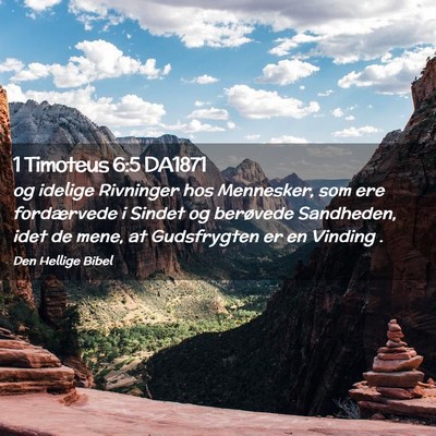 Picture 02 - 1 Timoteus 6:5 DA1871 - og idelige Rivninger hos Mennesker, som ere - Bible Verse Picture