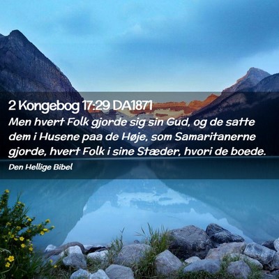 Picture 02 - 2 Kongebog 17:29 DA1871 - Men hvert Folk gjorde sig sin Gud, og de satte - Bible Verse Picture