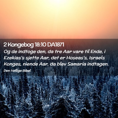 Picture 02 - 2 Kongebog 18:10 DA1871 - Og de indtoge den, da tre Aar vare til Ende, i - Bible Verse Picture