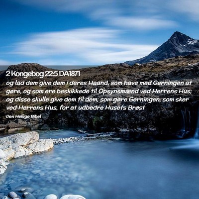 Picture 02 - 2 Kongebog 22:5 DA1871 - og lad dem give dem i deres Haand, som have med - Bible Verse Picture