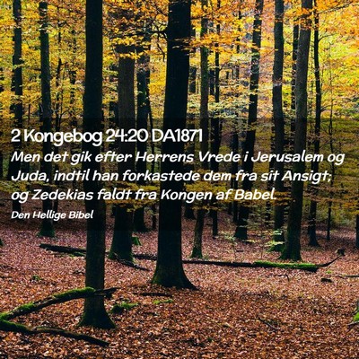 Picture 02 - 2 Kongebog 24:20 DA1871 - Men det gik efter Herrens Vrede i Jerusalem og - Bible Verse Picture