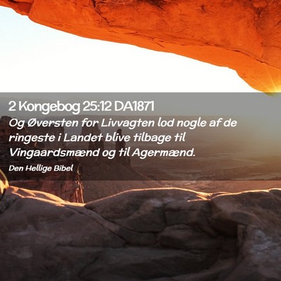 Picture 02 - 2 Kongebog 25:12 DA1871 - Og Øversten for Livvagten lod nogle af de - Bible Verse Picture