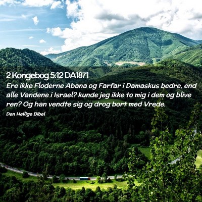 Picture 02 - 2 Kongebog 5:12 DA1871 - Ere ikke Floderne Abana og Farfar i Damaskus - Bible Verse Picture