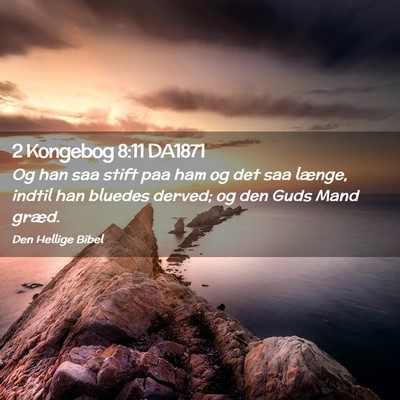 Picture 02 - 2 Kongebog 8:11 DA1871 - Og han saa stift paa ham og det saa længe, - Bible Verse Picture
