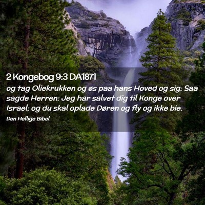 Picture 02 - 2 Kongebog 9:3 DA1871 - og tag Oliekrukken og øs paa hans Hoved og sig: - Bible Verse Picture